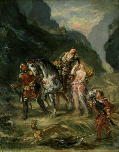 Angélique et le blessé Médor, vers 1860 - Ferdinand Victor Eugene Delacroix