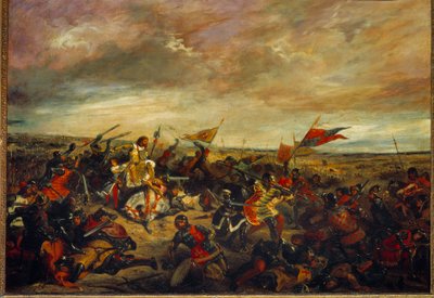 Bataille de Poitiers ou le roi Jean II Le Bon à la bataille de Poitiers le 19 septembre - Ferdinand Victor Eugene Delacroix