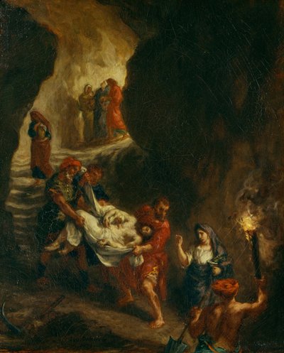 Le Christ descendu au tombeau - Ferdinand Victor Eugene Delacroix