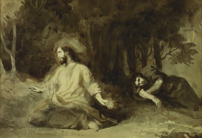 Christ au mont des Oliviers - Ferdinand Victor Eugene Delacroix