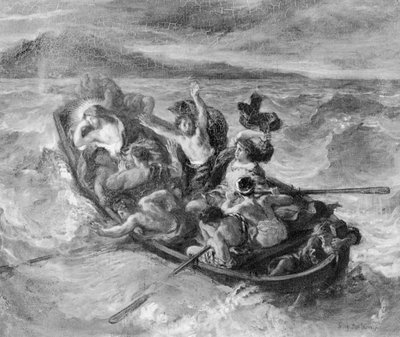 Le Christ sur la mer de Galilée, 1853 (photo en noir et blanc) - Ferdinand Victor Eugene Delacroix