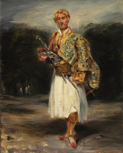 Comte Demetrius de Palatiano en costume Suliot - Ferdinand Victor Eugene Delacroix