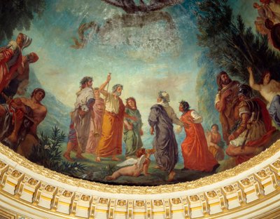 Descente aux Limbes: Le poète grec Homère, entouré de poètes - Ferdinand Victor Eugene Delacroix