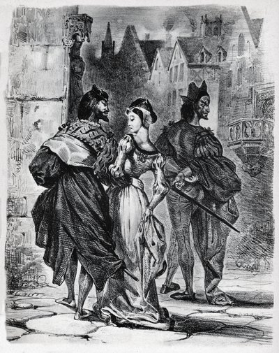 Faust, Gretschen et Méphistophélès - Ferdinand Victor Eugene Delacroix