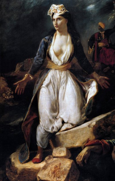 La Grèce sur les ruines de Missolonghi, 1826 - Ferdinand Victor Eugene Delacroix