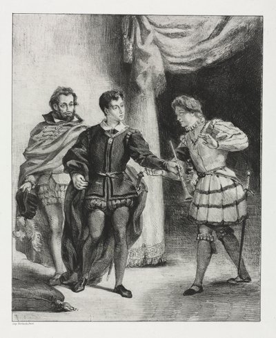 Hamlet : Hamlet et Guildenstern, 1834 - Ferdinand Victor Eugene Delacroix