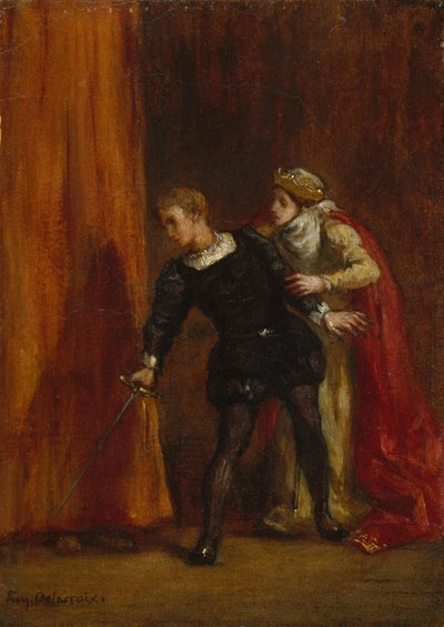 Hamlet et sa mère, 1849 - Ferdinand Victor Eugene Delacroix