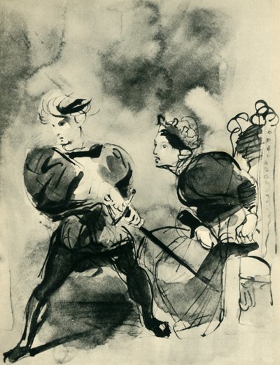 Hamlet et Polonius - Ferdinand Victor Eugene Delacroix