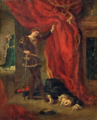 Hamlet devant le corps de Polonius - Ferdinand Victor Eugene Delacroix