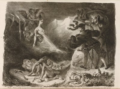 Illustration du Faust de Goethe, 1828 - Ferdinand Victor Eugene Delacroix