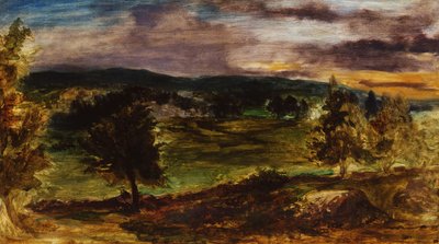 Paysage à Champrosay - Ferdinand Victor Eugene Delacroix