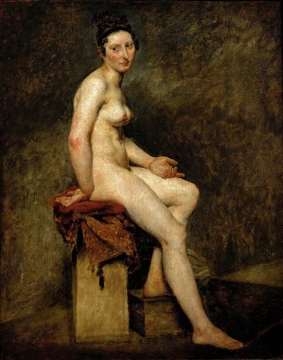 Mademoiselle Rose assise nue - Ferdinand Victor Eugene Delacroix
