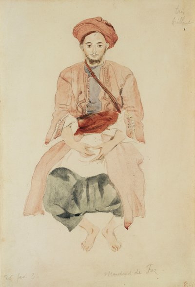 Marchand de Fès, vers 1832 - Ferdinand Victor Eugene Delacroix