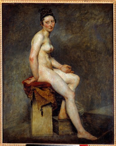 Nu assis dit Mademoiselle Rose - Ferdinand Victor Eugene Delacroix