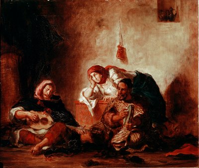 Orientalisme : « Musiciens juifs de Mogador, Maroc » - Ferdinand Victor Eugene Delacroix