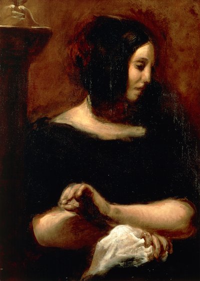 Portrait de George Sand - Ferdinand Victor Eugene Delacroix