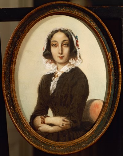 Portrait de George Sand - Ferdinand Victor Eugene Delacroix