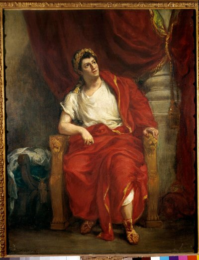 Portrait du comédien François-Joseph Talma (1763-1826) interprétant Néron dans la pièce Britannicus de Jean Racine - Ferdinand Victor Eugene Delacroix