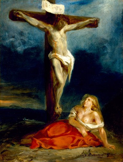 Sainte Marie-Madeleine au pied de la croix, 1829 - Ferdinand Victor Eugene Delacroix