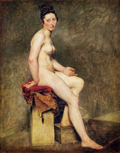 Nu assis, Mademoiselle Rose - Ferdinand Victor Eugene Delacroix