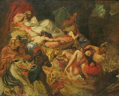 Étude pour La Mort de Sardanapale, avant 1827 - Ferdinand Victor Eugene Delacroix