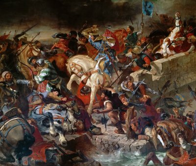 La bataille de Taillebourg, 21 juillet 1242 - Ferdinand Victor Eugene Delacroix