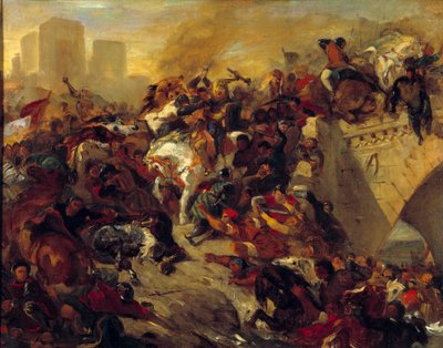La bataille de Taillebourg remportée par Saint Louis le 21 juillet 1242 - Ferdinand Victor Eugene Delacroix