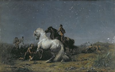 Les voleurs de chevaux, XIXe siècle - Ferdinand Victor Eugene Delacroix