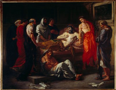 La mort de Marc Aurèle (121-180) - Ferdinand Victor Eugene Delacroix