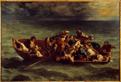 Le naufrage de Don Juan. Illustration du livre de George Gordon Byron - Ferdinand Victor Eugene Delacroix