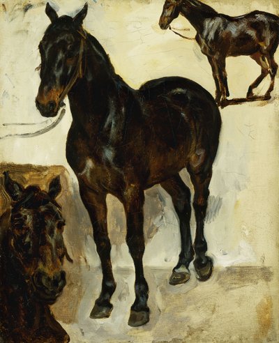 Trois études de chevaux, c.1823 - Ferdinand Victor Eugene Delacroix