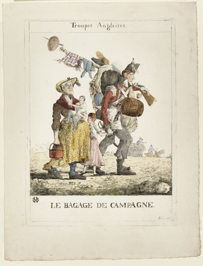 Troupes anglaises : le bagage de campagne - Ferdinand Victor Eugene Delacroix