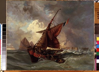 Un navire dans la tempête - Ferdinand Victor Eugene Delacroix