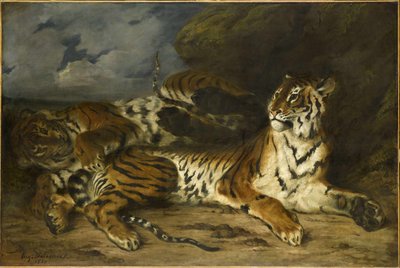 Jeune tigre jouant avec sa mère, 1830 - Ferdinand Victor Eugene Delacroix