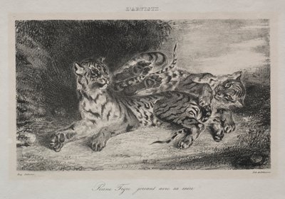 Jeune tigre jouant avec sa mère, 1831 - Ferdinand Victor Eugene Delacroix