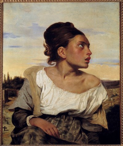 Jeune orpheline au cimetière - Ferdinand Victor Eugene Delacroix