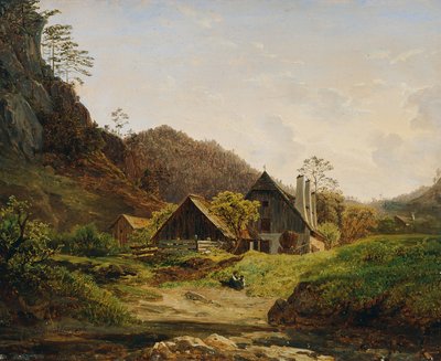 Paysage avec forge - Ferdinand Waldmüller