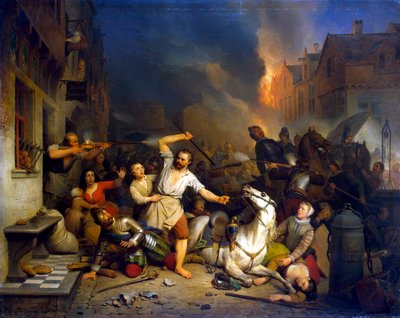 Furie française à Anvers, 1827-1846 - Ferdinand de Braekeleer the Elder