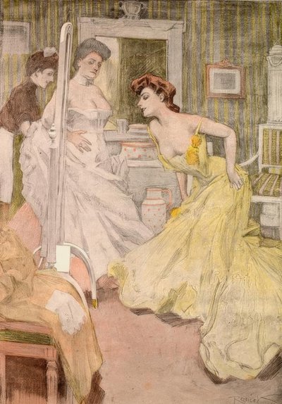 Maman, les toilettes sont ravissantes, on voit tout! - Ferdinand von Reznicek