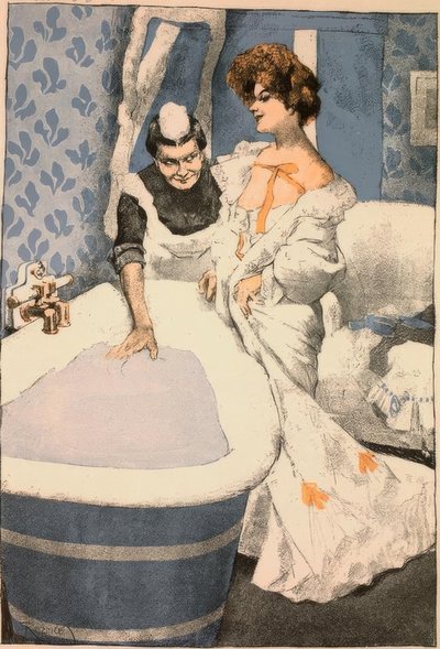 Im Badezimmer, Galante Welt - Ferdinand von Reznicek