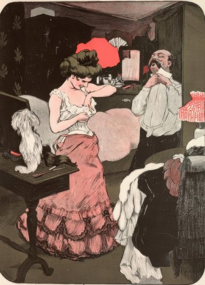 À la maison. / Jessas, voilà les lunettes du monsieur du district - Ferdinand von Reznicek