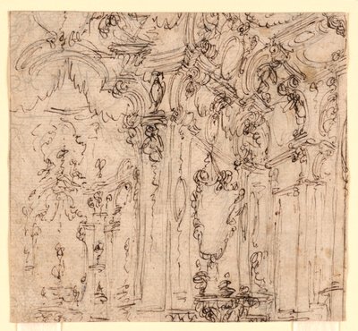 Décor de scène : Salle dans un palais - Ferdinando Galli Bibiena