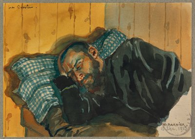 Portrait de Lavissière faisant la sieste, Gustrow - Fernand Barbier
