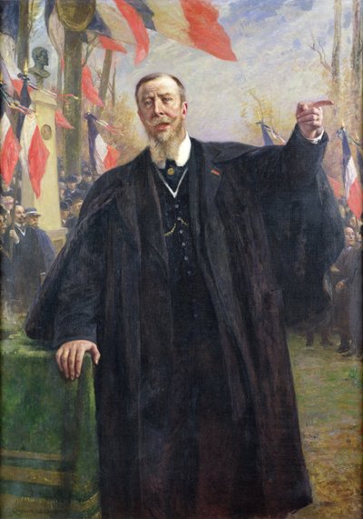 Paul Déroulède (1846-1914) faisant un discours à Bougival, janvier 1913 - Fernand Cormon