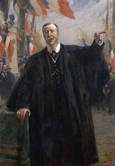 Paul Déroulède 1846-1914 faisant un discours à Bougival, janvier 1913 - Fernand Cormon