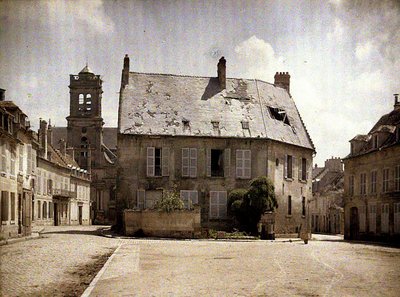 Maison au toit endommagé, Soissons, Aisne, 1917 - Fernand Cuville