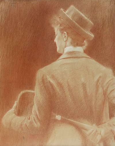 Une joueuse de tennis; Étude pour "Memories", 1889 - Fernand Khnopff