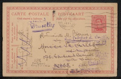 Postkarte an Maria Biermé - Fernand Khnopff