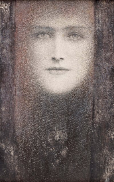Le masque au rideau noir, 1892 - Fernand Khnopff