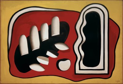Composition fond jaune - Fernand Leger